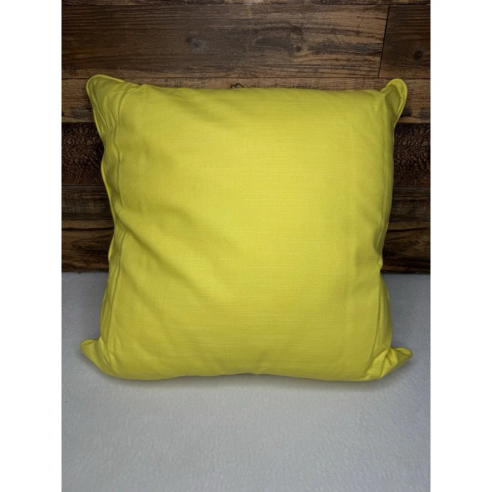 Pottery‎ Barn Yellow Watercolor White Bunny Rabbit Throw Pillow Decor RARE